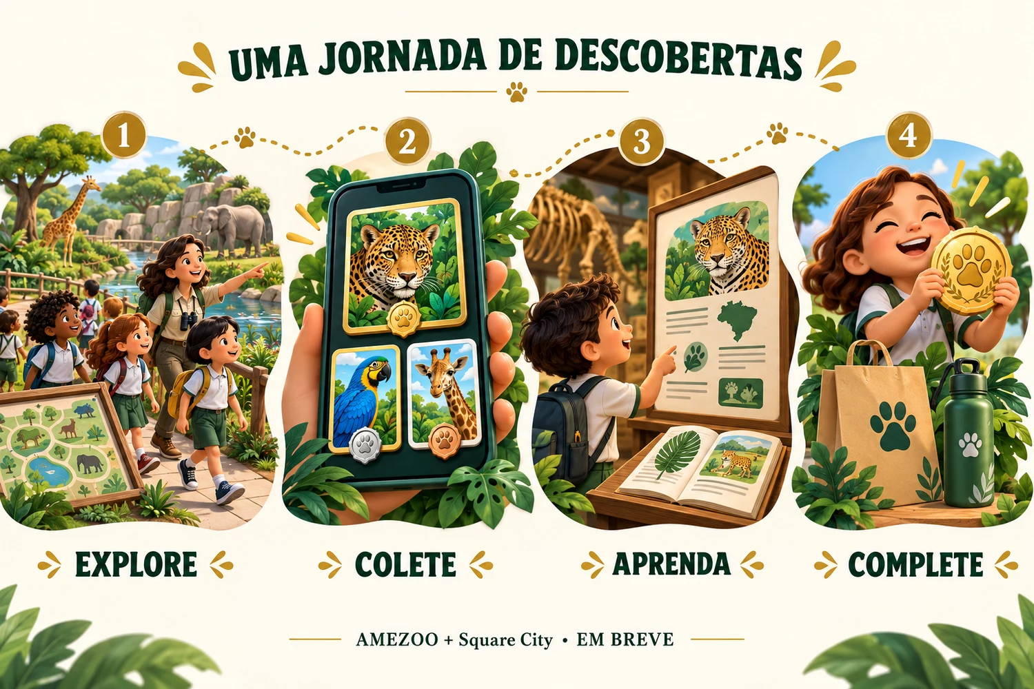 Explore. Colete. Aprenda. Complete.